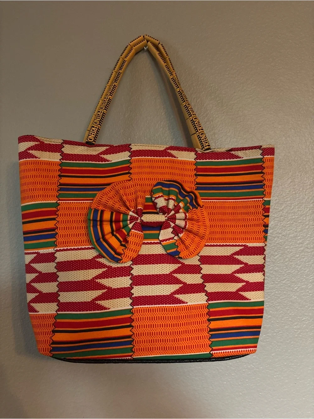 Colorful kente Bow Tote Bag - Women